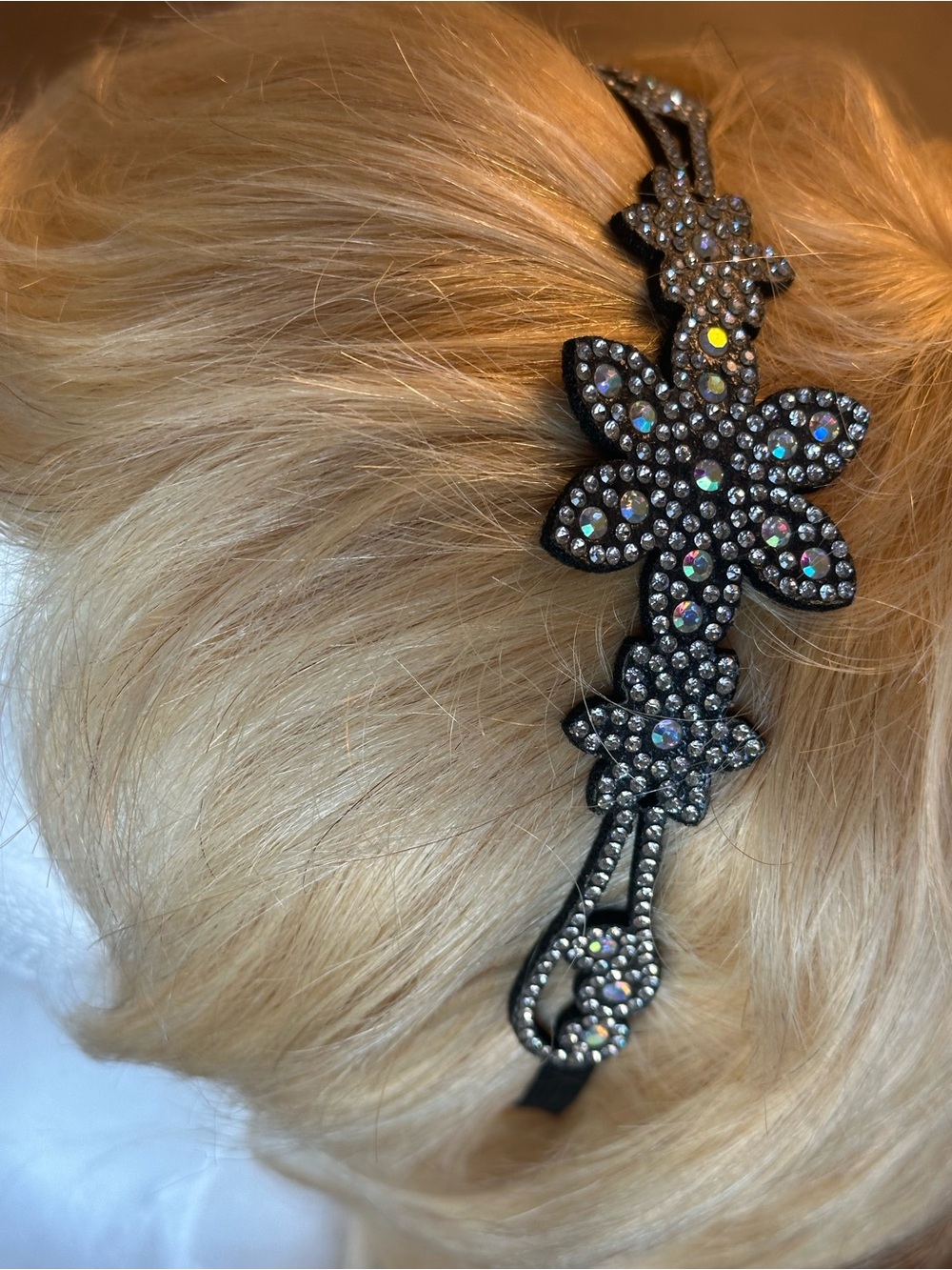 Handmade Crystal Rhinestone Elastic Headband Hair Band